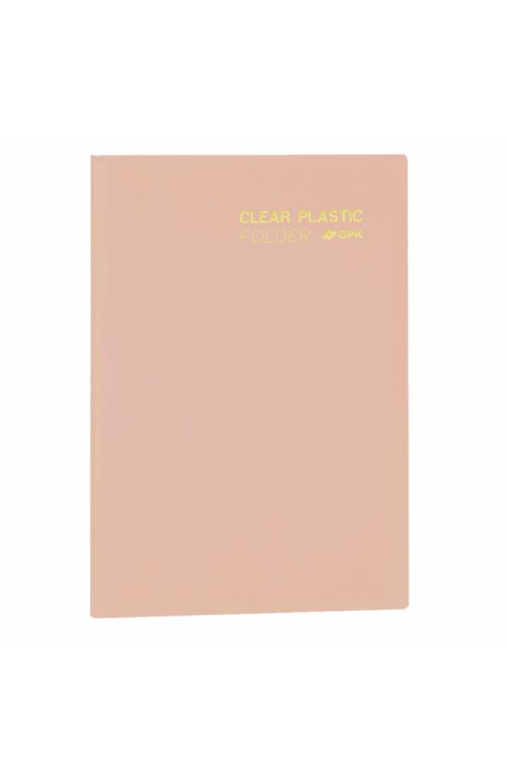 Pasta Catálogo A4 Clear Plastic Folder 20 Sacos PP 23x31 cm Rosa PlastPark