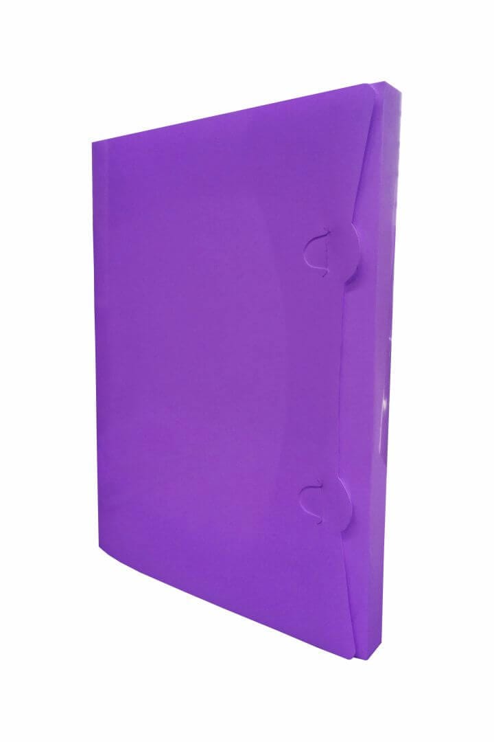 Pasta Aba Encaixe A4 Lombada 4 cm PP 24x32 cm Roxo 10 Unidades PlastPark
