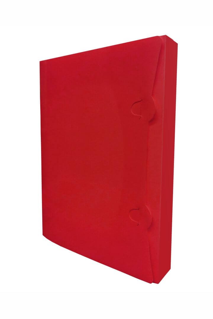 Pasta Aba Encaixe A4 Lombada 4 cm PP 24x32 cm Vermelho 10 Unidades PlastPark