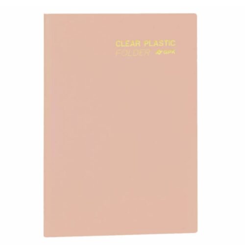 Pasta Catálogo Ofício Clear Plastic Folder 20 Sacos PP 23x33 cm Rosa 10 Unidades PlastPark