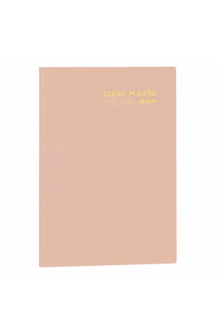 Pasta Catálogo Ofício Clear Plastic Folder 30 Sacos PP 23x33 cm Rosa PlastPark