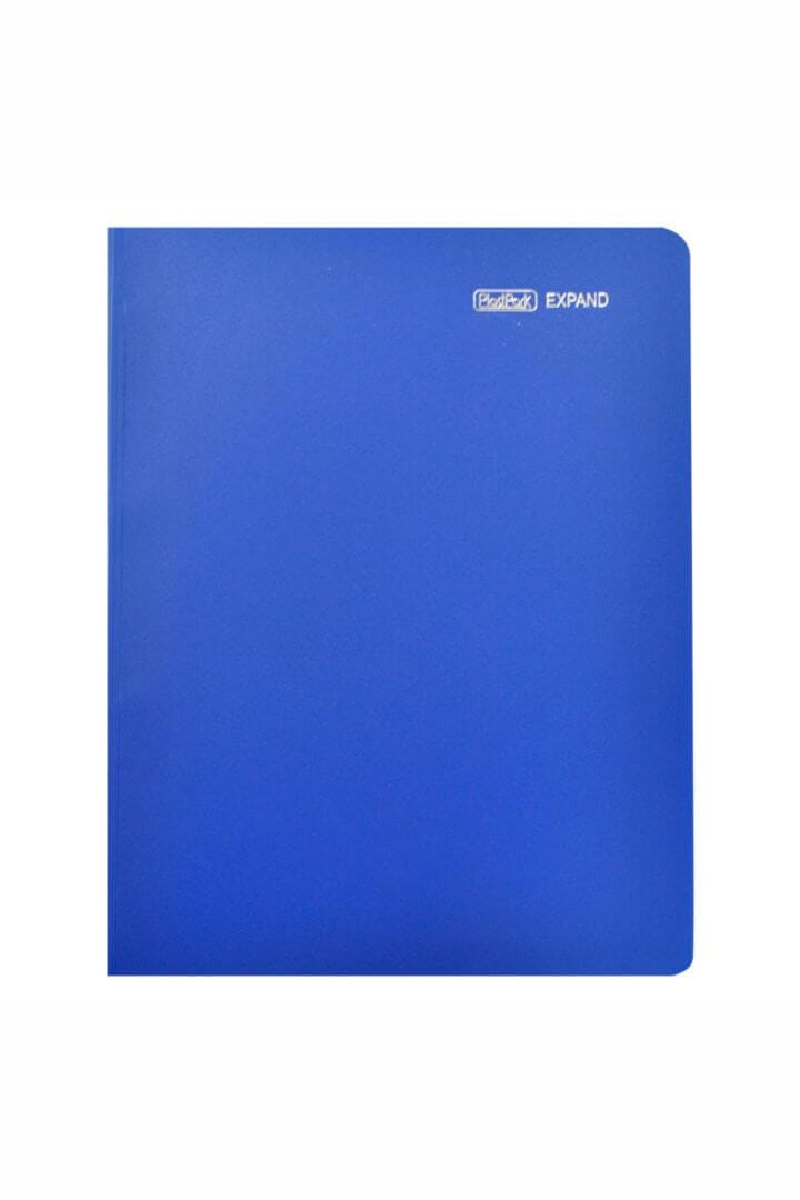Pasta Catálogo A4 Expand 50 Sacos com 4 Parafusos Plásticos PP 23x31 cm Azul PlastPark
