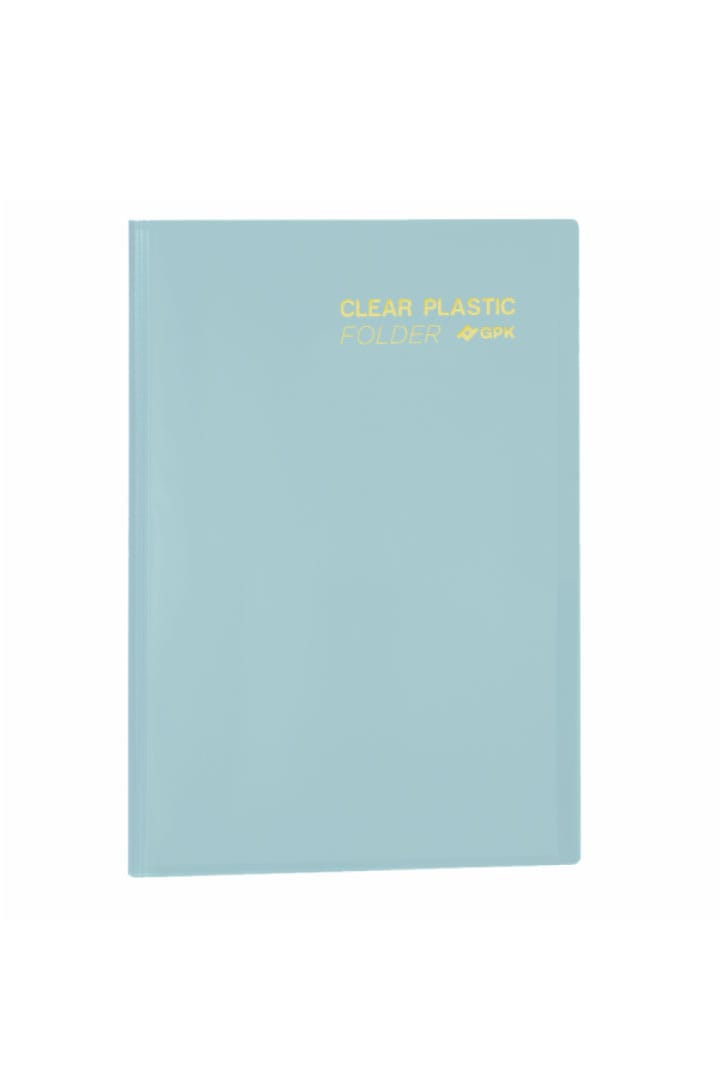 Pasta Catálogo A4 Clear Plastic Folder 20 Sacos PP 23x31 cm Azul PlastPark