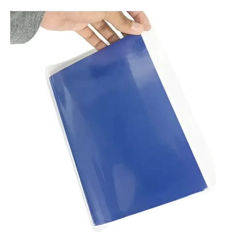 Capa para Caderno Costurado Brochurinha 1/4 (14x20 cm) PVC Transparente 5 Unidades PlastPark