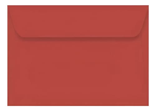 Envelope Comercial Carta Color Mais 11x16 cm Vermelho 50 Unidades Romitec