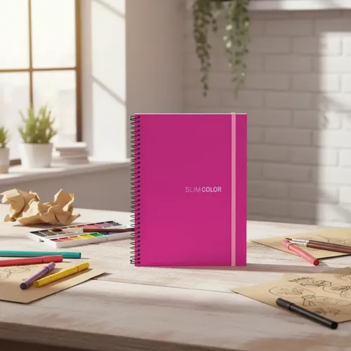 Caderno Universitário 10x1 160 Folhas Espiral Capa PP com Bolsa e Elástico 20x28 cm Pink Romitec - Imagem 3