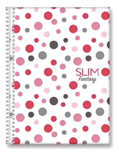 Caderno Universitário 1x1 80 Folhas Espiral Capa Dura Slim 20x28 cm Sortido Romitec