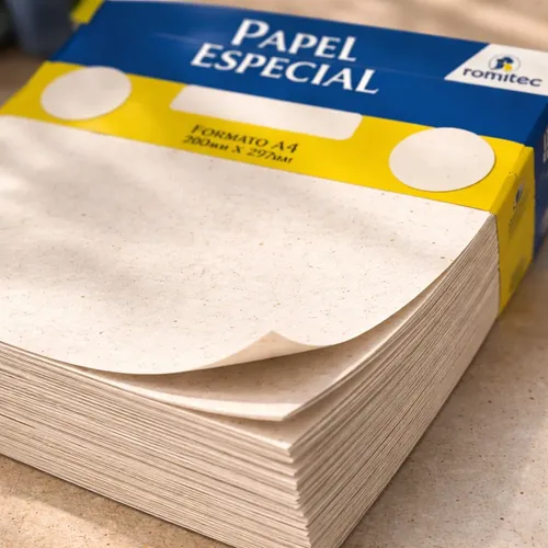 Papel A4 180 g/m² Reciclado 50 Folhas 21x30 cm Marrom Romitec - Imagem 6