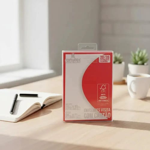 Envelopes Visita+cartão Color Mais 12x8 cm Vermelho 20 Unidades Romitec - Imagem 4