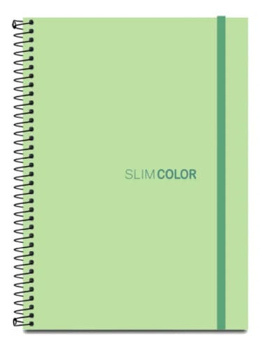 Caderno Universitário 1x1 80 Folhas Espiral Capa PP com Bolsa e Elástico 20x28 cm Verde Romitec