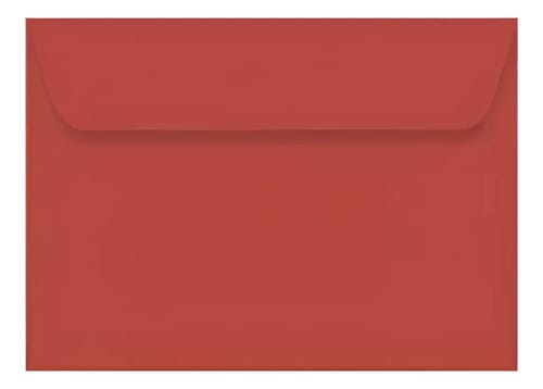 Envelope Comercial Carta Color Mais 11x16 cm Vermelho 10 Unidades Romitec