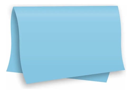 Papel Color Set A2 Cartolina Dupla-Face Azul Bebê 20 Folhas 48x66 cm Romitec