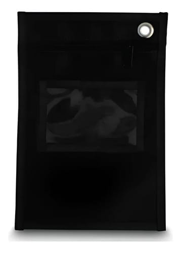 Malote Pequeno Costurado Vertical 17x25 cm Preto PlastPark