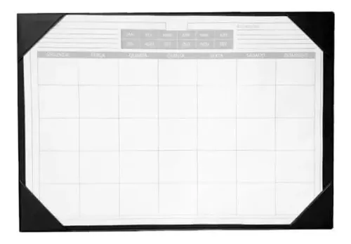 Risque Rabisque de Mesa com Bloco de 32 Folhas (20 Lisas + 12 Planner) 34x48 cm Preto PlastPark