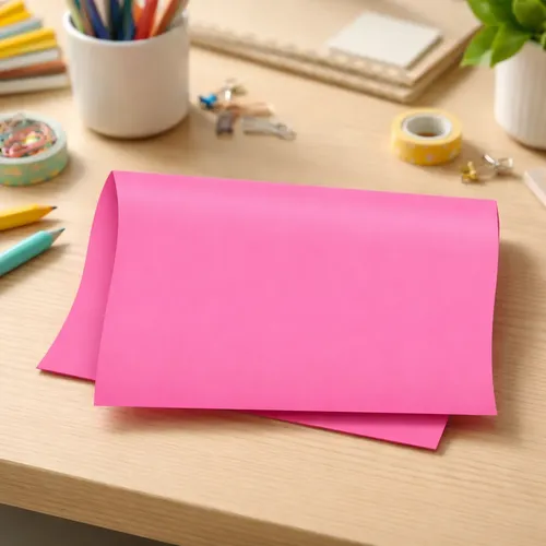 Papel Color Set A2 Cartolina Dupla-Face Pink 20 Folhas 48x66 cm Romitec - Imagem 3