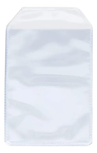 Protetor Documentos RG com Aba PVC 8x11 cm Transparente 50 Unidades PlastPark