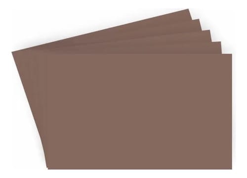 Papel Color Set A2 Cartolina Dupla-Face Marrom 20 Folhas 48x66 cm Romitec - Imagem 2