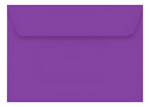 Envelope Comercial Carta Color Mais 11x16 cm Lilás 50 Unidades Romitec