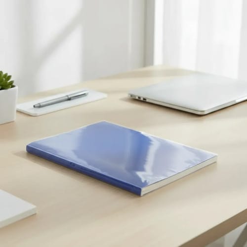 Capa para Caderno Costurado Brochurinha 1/4 (14x20 cm) PVC Transparente 5 Unidades PlastPark - Imagem 3