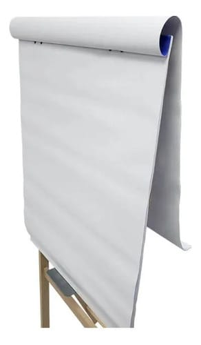 Bloco Flip Chart Papel Liso 75 g/m² 50 Folhas Microsserrilhadas Furação Universal 64x83 cm Branco Romitec - Imagem 6
