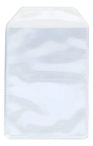 Protetor Documentos CNH com Aba PVC 6x9 cm Transparente 10 Unidades PlastPark