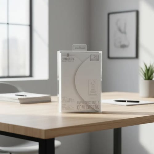 Envelopes Visita+cartão Textura Verge Diamante 12x8 cm Branco 20 Unidades Romitec - Imagem 4