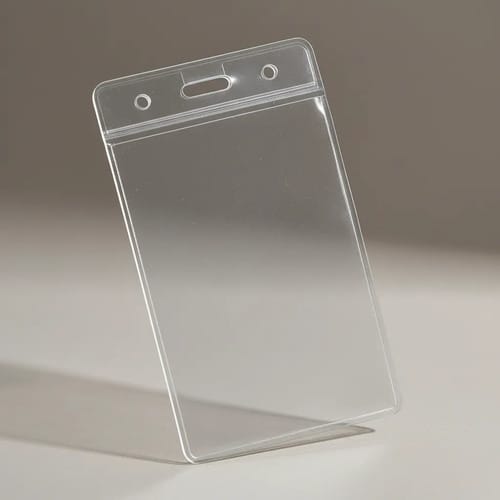 Crachá para Identificação Abertura Superior sem Presilha 6x8 cm Transparente 10 Unidades PlastPark - Imagem 5