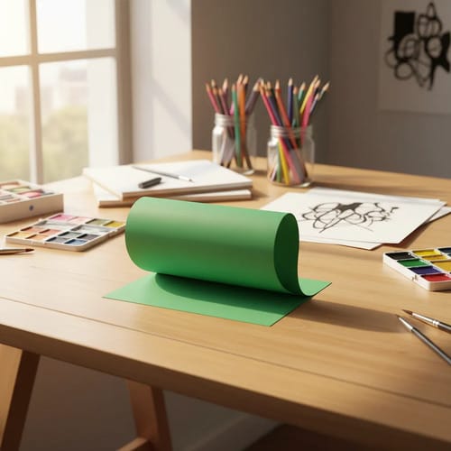Papel Color Set A2 Cartolina Dupla-Face Verde Bandeira 20 Folhas 48x66 cm Romitec - Imagem 3