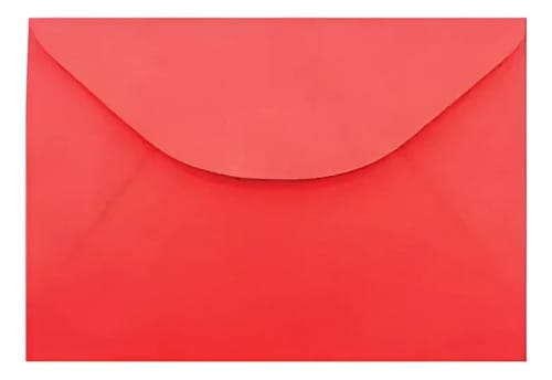 Envelope Visita Color Mais 12x8 cm Vermelho 100 Unidades Romitec