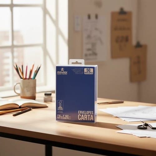 Envelope Comercial Carta Color Mais 11x16 cm Azul 50 Unidades Romitec - Imagem 3