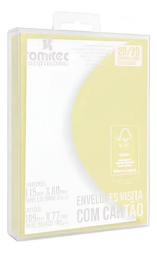 Envelopes Visita+cartão Textura Verge Berilo 12x8 cm 20 Unidades Romitec - Imagem 2