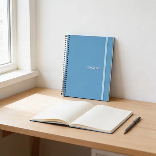 Caderno Universitário 10x1 160 Folhas Espiral Capa PP com Bolsa e Elástico 20x28 cm Azul Romitec - Imagem 3
