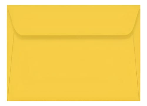Envelope Comercial Carta Color Mais 11x16 cm Amarelo 50 Unidades Romitec