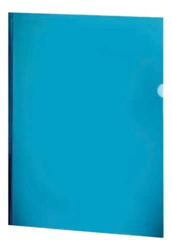 Pasta com Canaleta PP A4 22x31 cm Azul 5 Unidades PlastPark