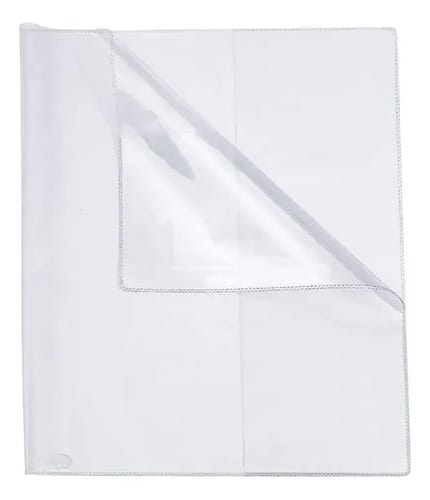 Capa para Diário de Classe Grande Textura Camurça PVC 32x25 cm Transparente 3 Unidades PlastPark - Imagem 2