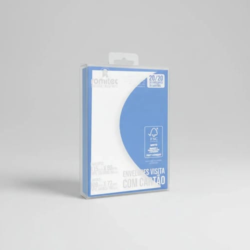 Envelopes Visita+cartão Color Mais 12x8 cm Azul 20 Unidades Romitec - Imagem 6