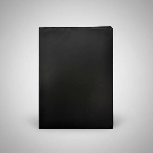 Pasta Catálogo Ofício 10 Sacos em PP Ultra Transparente PVC 4 Colchetes 24x33 cm Preto PlastPark - Imagem 4