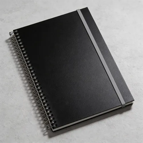 Caderno Universitário 10x1 160 Folhas Espiral Capa PP com Bolsa e Elástico 20x28 cm Preto Romitec - Imagem 4