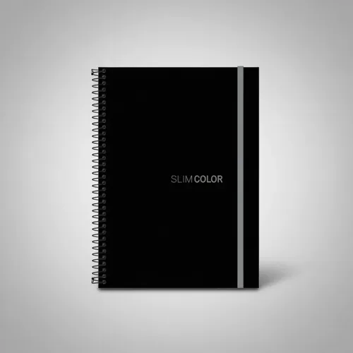 Caderno Universitário 10x1 160 Folhas Espiral Capa PP com Bolsa e Elástico 20x28 cm Preto Romitec - Imagem 3