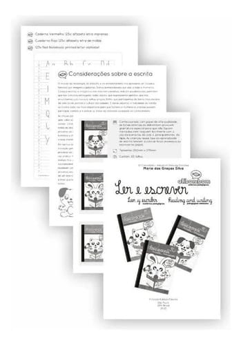 Caderno Alibombom Brochurão 60 Folhas Capa Flexível Margeado sem Pauta 31x22 cm Azul Romitec - Imagem 3