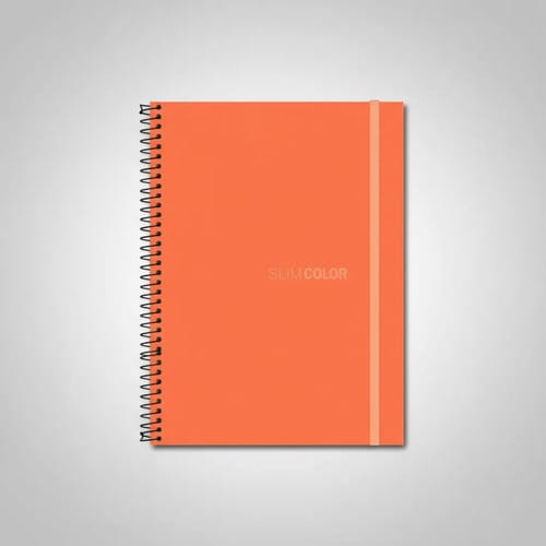 Caderno Universitário 160 Folhas 10x1 Espiral Capa PP com Bolsa e Elástico 20x28 cm Laranja Romitec - Imagem 4