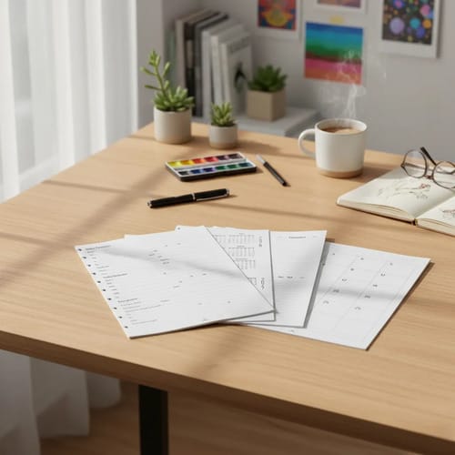 Refil para Caderno de Disco Universitário Planner 50 Folhas 90 g/m² 20x28 cm Branco Romitec - Imagem 3