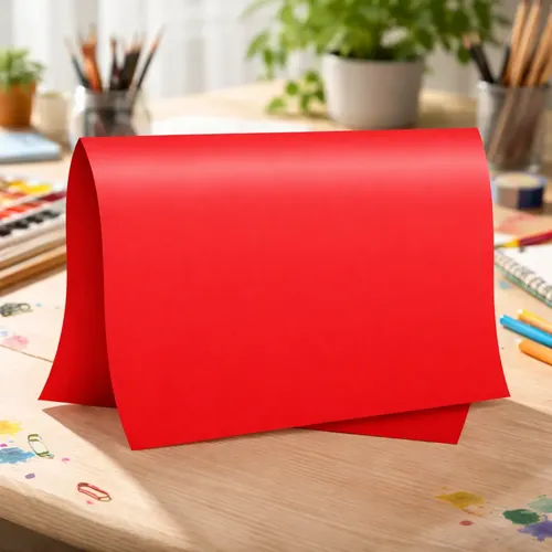 Papel Color Set A2 Cartolina Dupla-Face Vermelho 20 Folhas 48x66 cm Romitec - Imagem 4