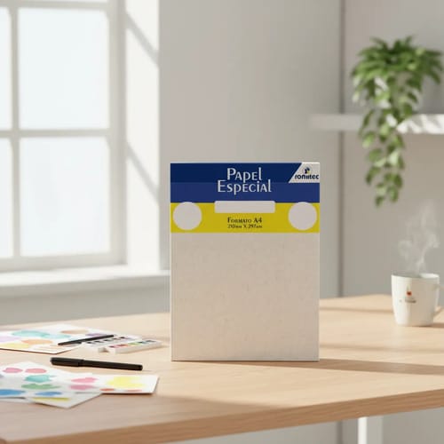 Papel A4 180 g/m² Reciclado 50 Folhas 21x30 cm Marrom Romitec - Imagem 4