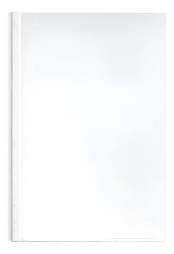 Pasta com Canaleta PP Ofício Incolor/branco com 5 23x33 cm Transparente 5 Unidades PlastPark