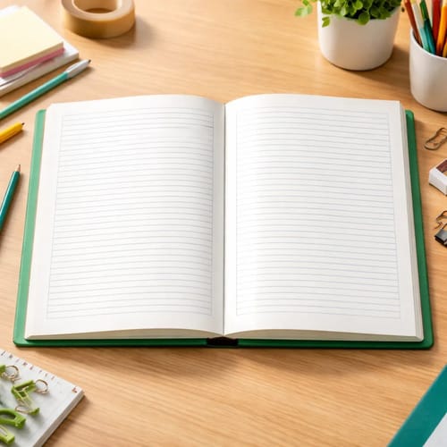 Caderno Caligrafia Universitário 96 Folhas Costurado Capa Dura 20x28 cm Verde Romitec - Imagem 3