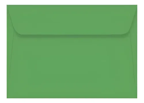 Envelope Comercial Carta Color Mais 11x16 cm Verde 50 Unidades Romitec