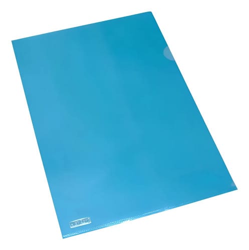 Pasta L PP A4 Translucida 22x31 cm Azul 10 Unidades PlastPark