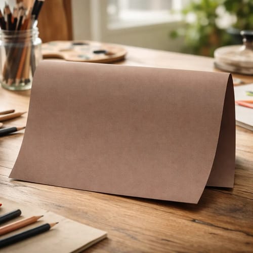 Papel Color Set A2 Cartolina Dupla-Face Marrom 20 Folhas 48x66 cm Romitec - Imagem 3