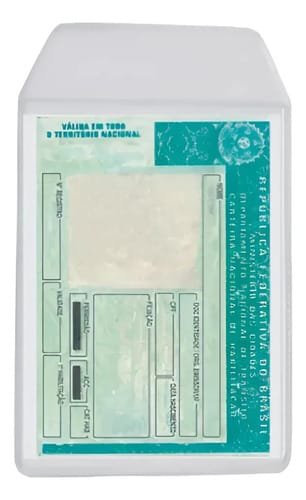 Protetor Documentos CNH com Aba PVC 6x9 cm Transparente 10 Unidades PlastPark - Imagem 2